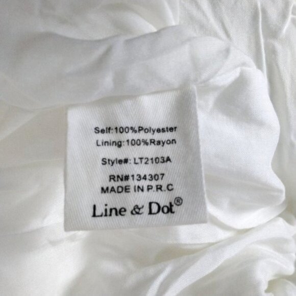 Line + Dot Off The Shoulder Pleated Top Cream Medium - Picture 6 of 8